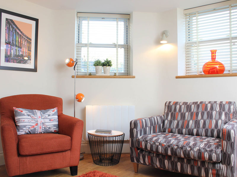 Living area at Bath View Two, Oldfield Park
